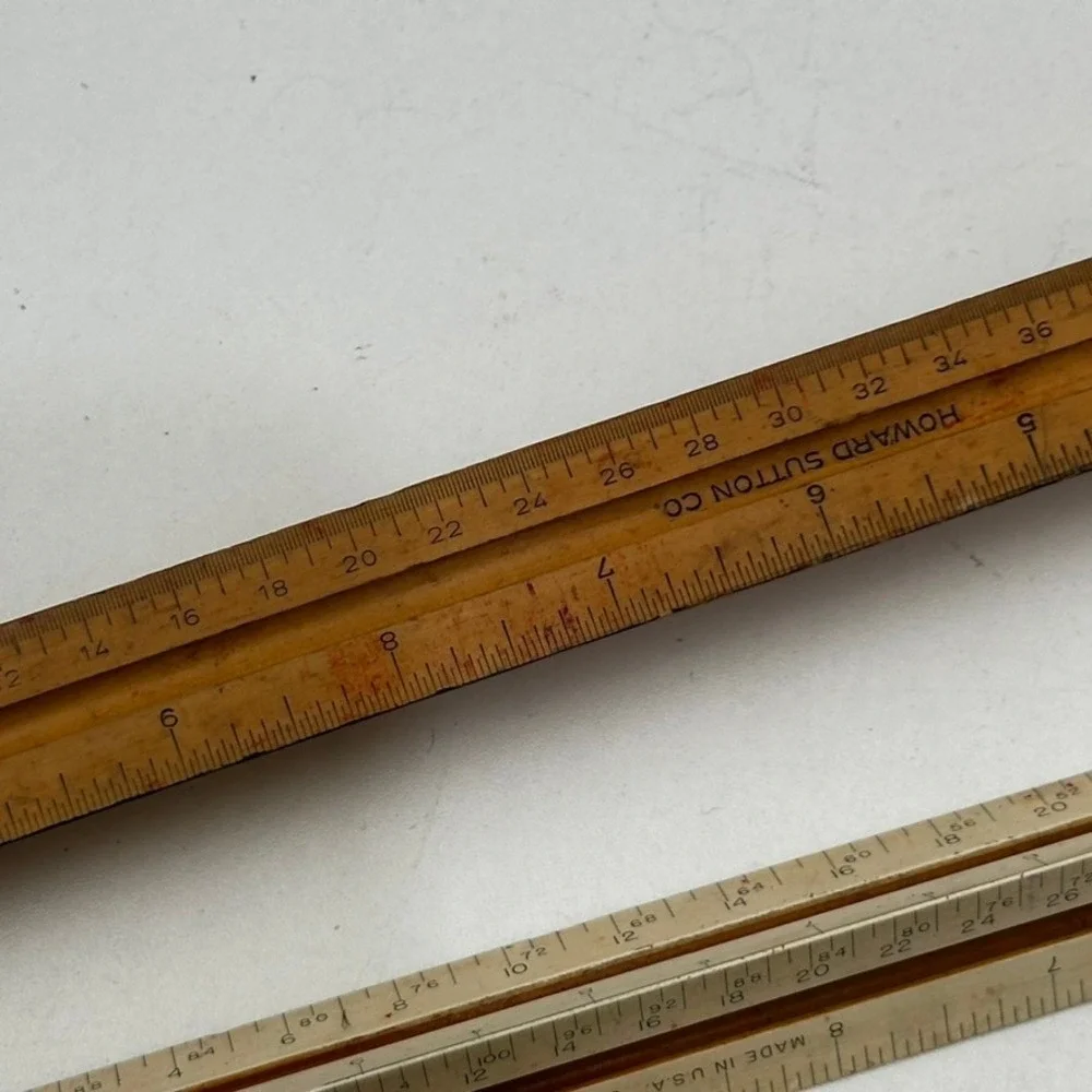 Vintage Pickett Dietzgen ExcelloTriangular Scale Ruler Lot of 3 Architects